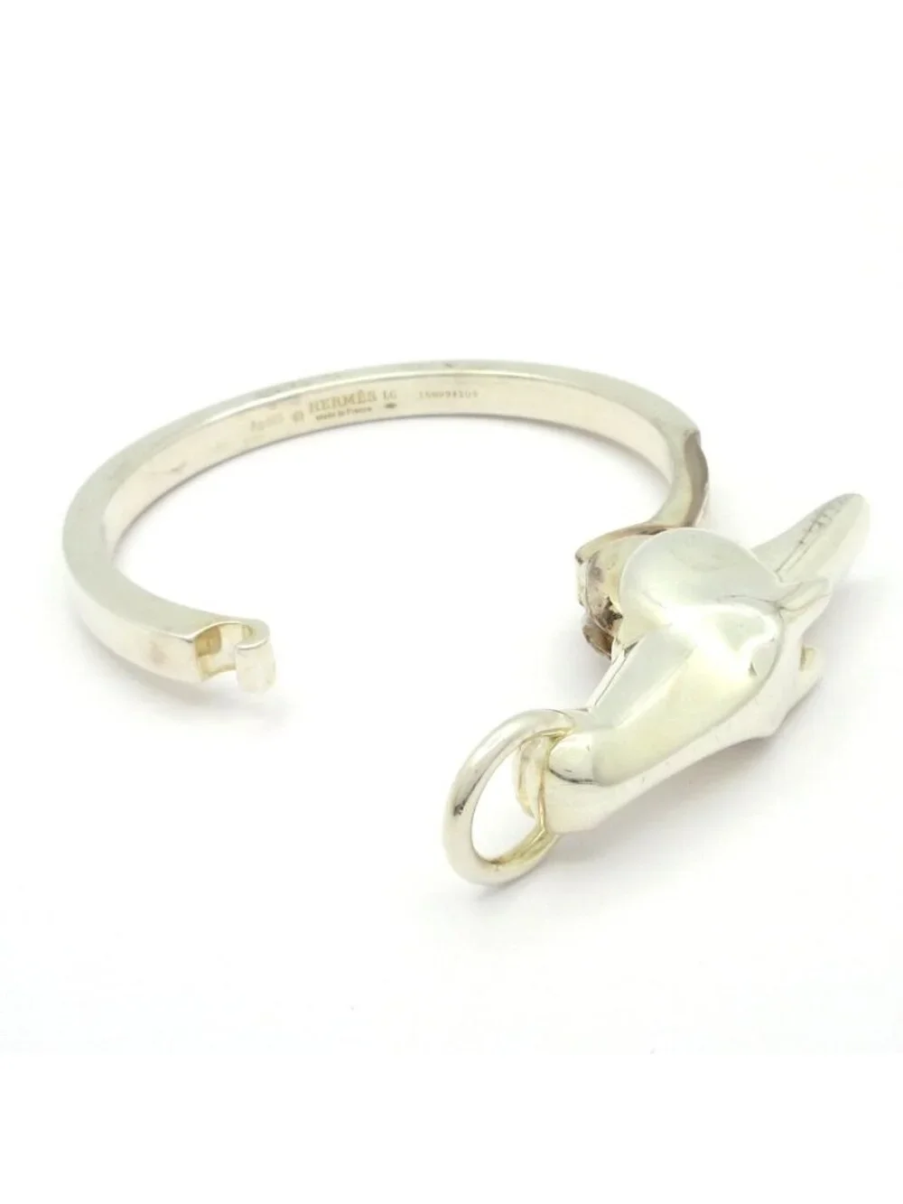 Hermes Bangle Gallop Silver Bracelet